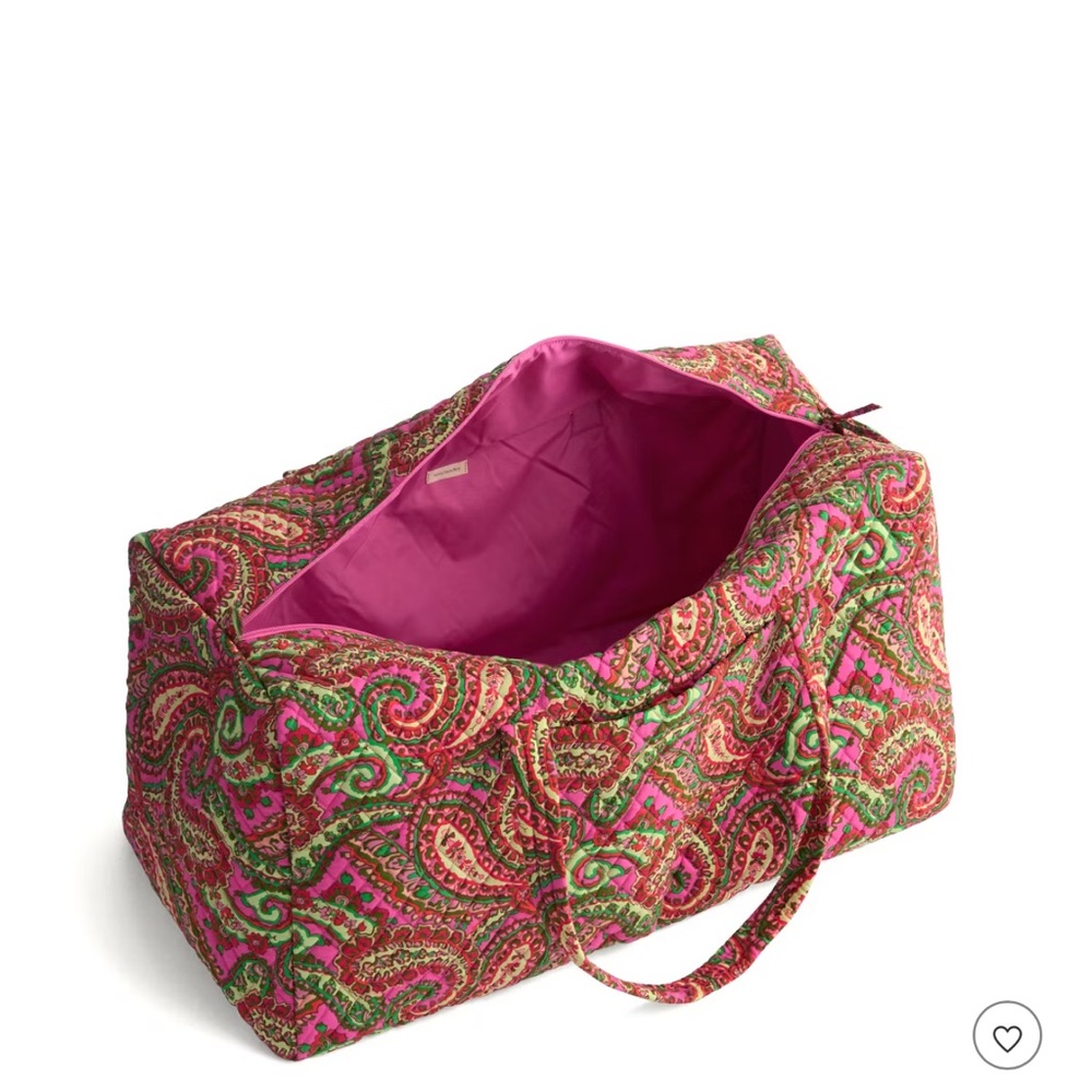 NWT VERA BRADLEY Large Travel Duffel in Cotton capri pink